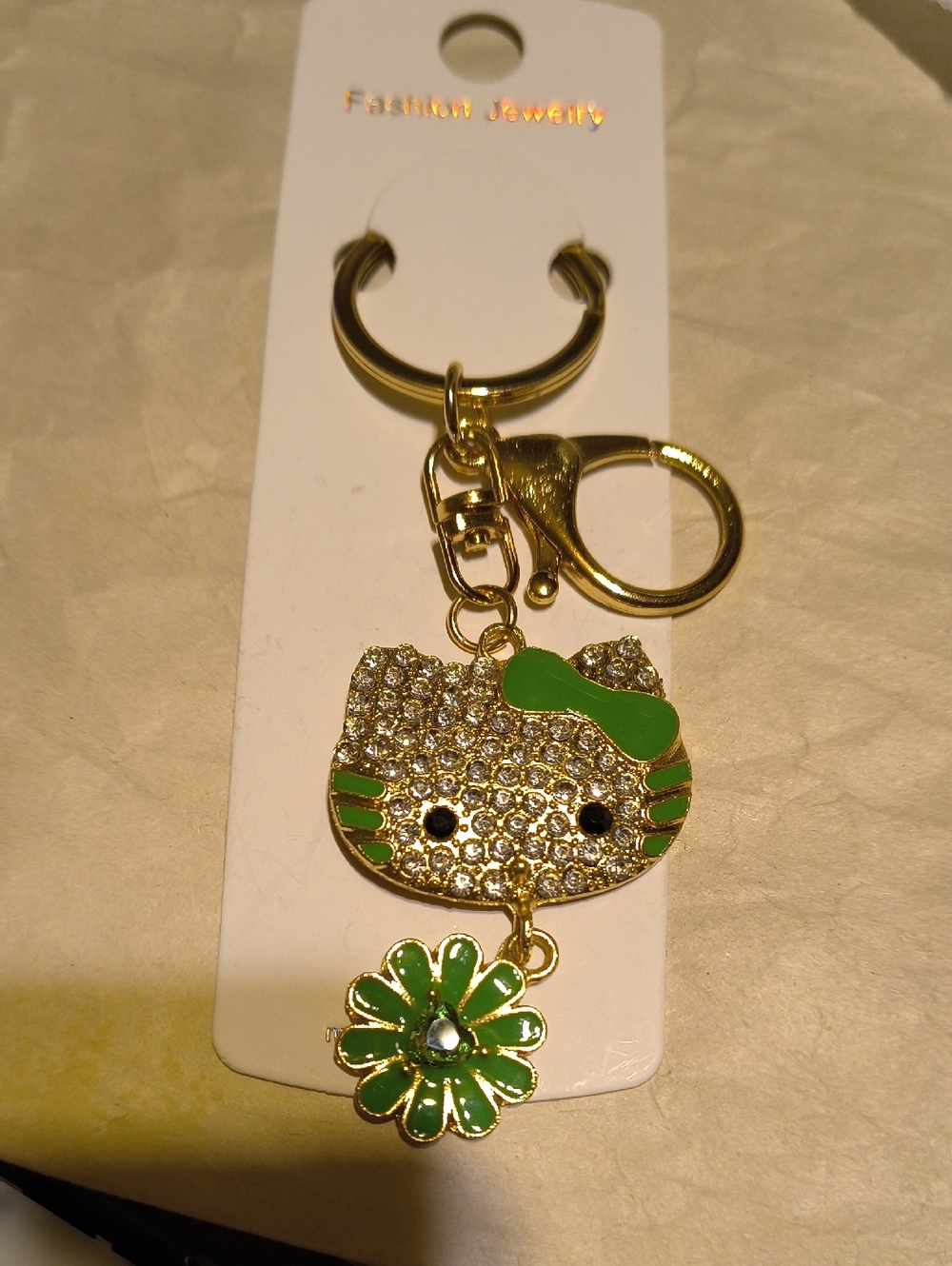 Green Hello Kitty Bag Charm